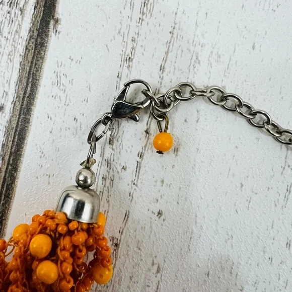 Women’s Jewelry Chunky Bead Necklace Orange - Picture 7 of 8